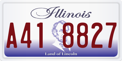 IL license plate A418827
