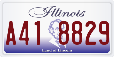 IL license plate A418829