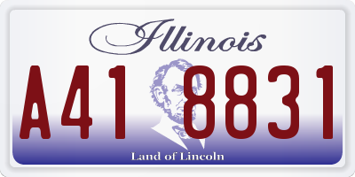 IL license plate A418831