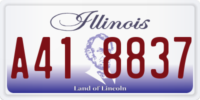 IL license plate A418837