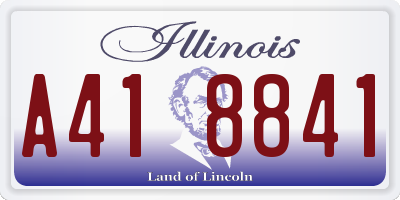 IL license plate A418841