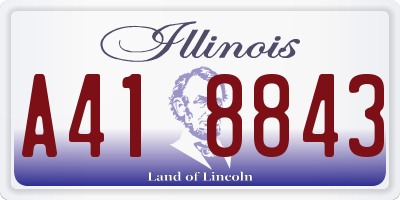IL license plate A418843