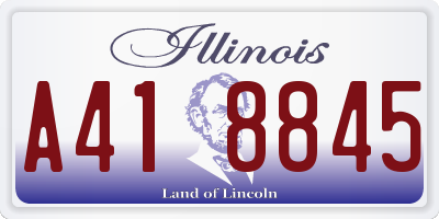 IL license plate A418845