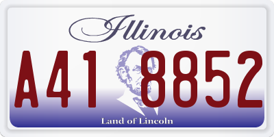IL license plate A418852