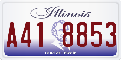 IL license plate A418853