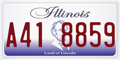 IL license plate A418859