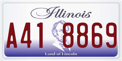 IL license plate A418869