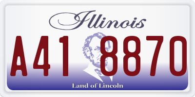 IL license plate A418870