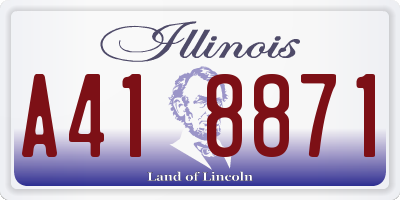 IL license plate A418871