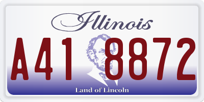 IL license plate A418872
