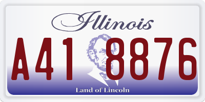 IL license plate A418876
