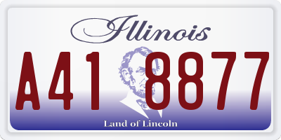 IL license plate A418877