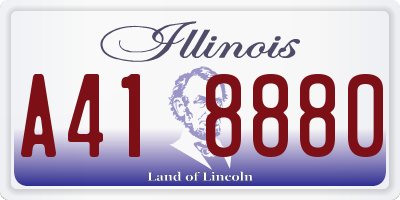 IL license plate A418880