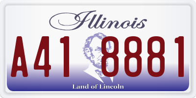 IL license plate A418881