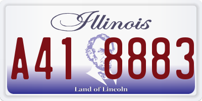 IL license plate A418883