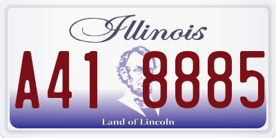 IL license plate A418885