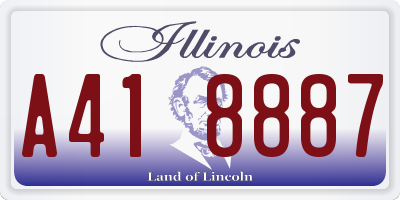 IL license plate A418887