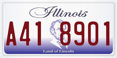 IL license plate A418901