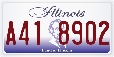IL license plate A418902