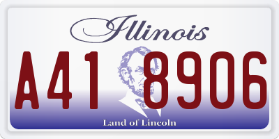 IL license plate A418906