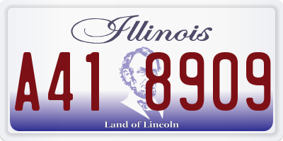 IL license plate A418909