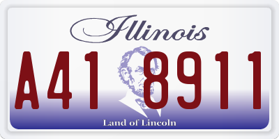 IL license plate A418911