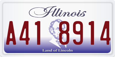 IL license plate A418914