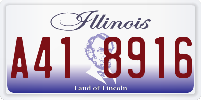 IL license plate A418916
