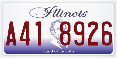 IL license plate A418926
