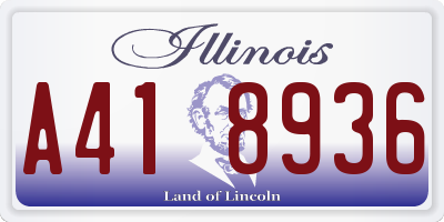 IL license plate A418936