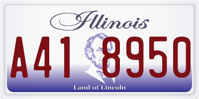 IL license plate A418950