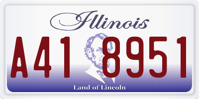 IL license plate A418951