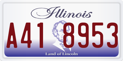 IL license plate A418953