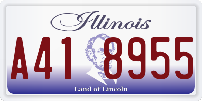IL license plate A418955