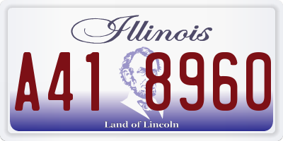 IL license plate A418960