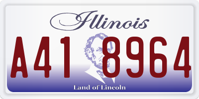 IL license plate A418964