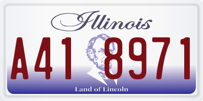 IL license plate A418971