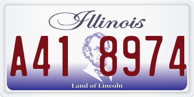 IL license plate A418974