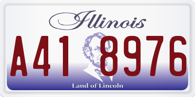 IL license plate A418976