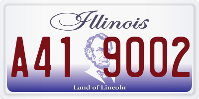 IL license plate A419002