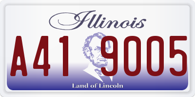 IL license plate A419005