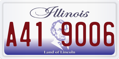IL license plate A419006