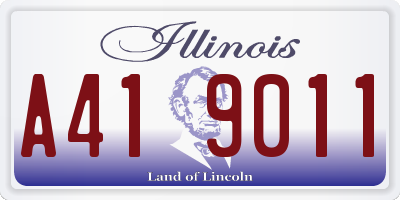 IL license plate A419011