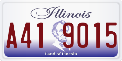 IL license plate A419015