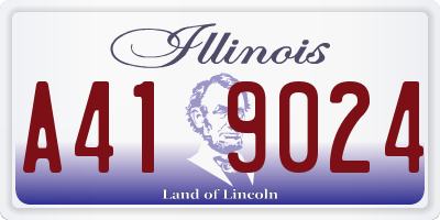 IL license plate A419024