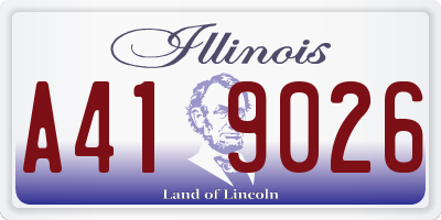 IL license plate A419026