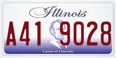 IL license plate A419028