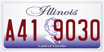 IL license plate A419030