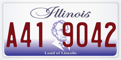 IL license plate A419042