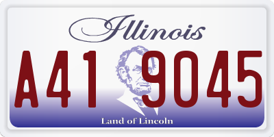 IL license plate A419045